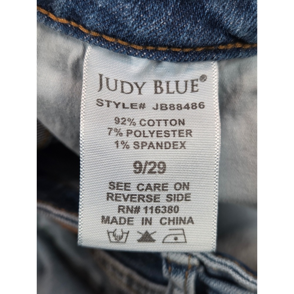 Judy Blue Flare Jeans Womens 9/29 Light Wash Raw Hem High Rise Bell Bottom - Picture 7 of 7